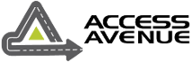 The Access Avenue logo image displays a street in the shape of the letter A